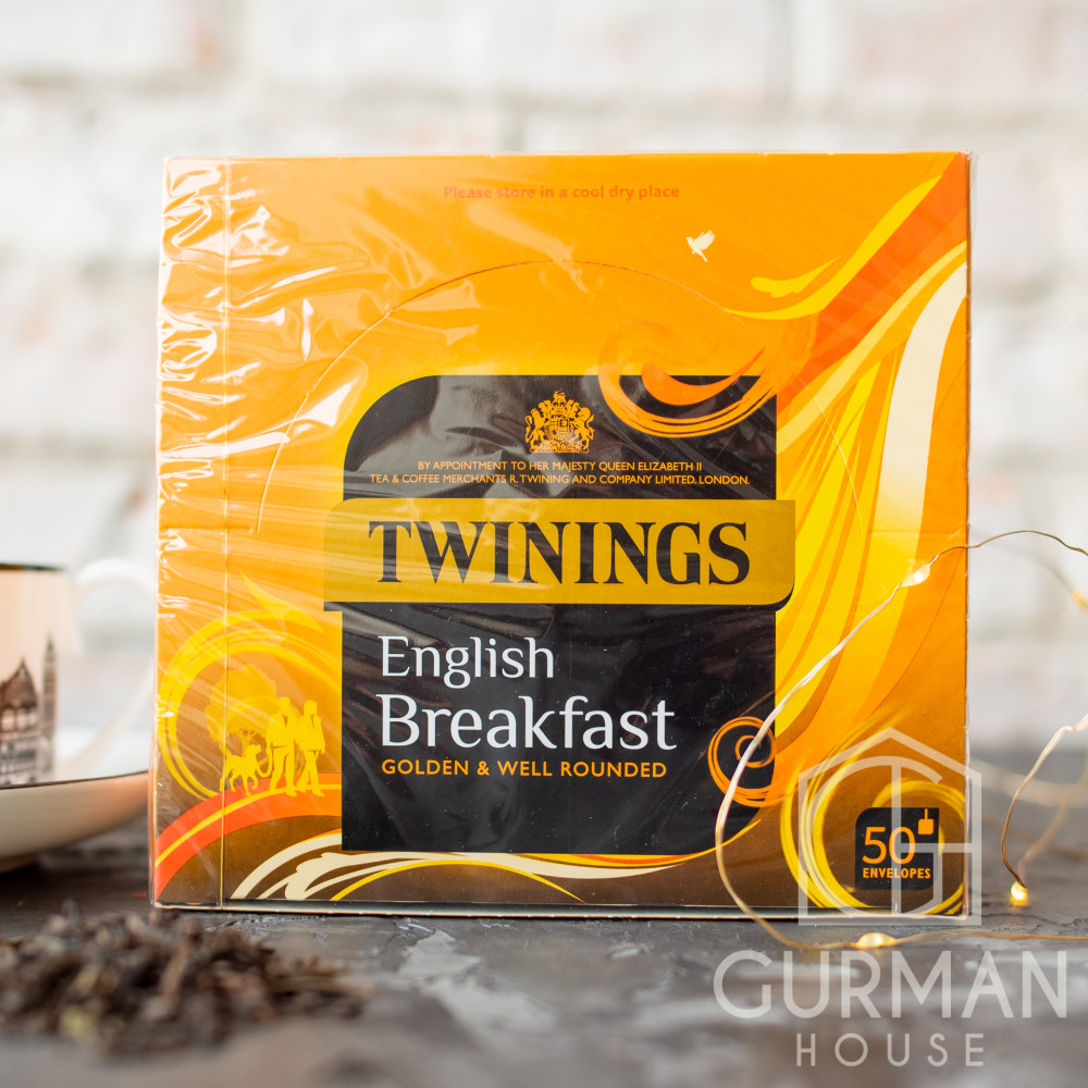 Купити Чай чорний English Breakfast Twinings 80 пакетиків в